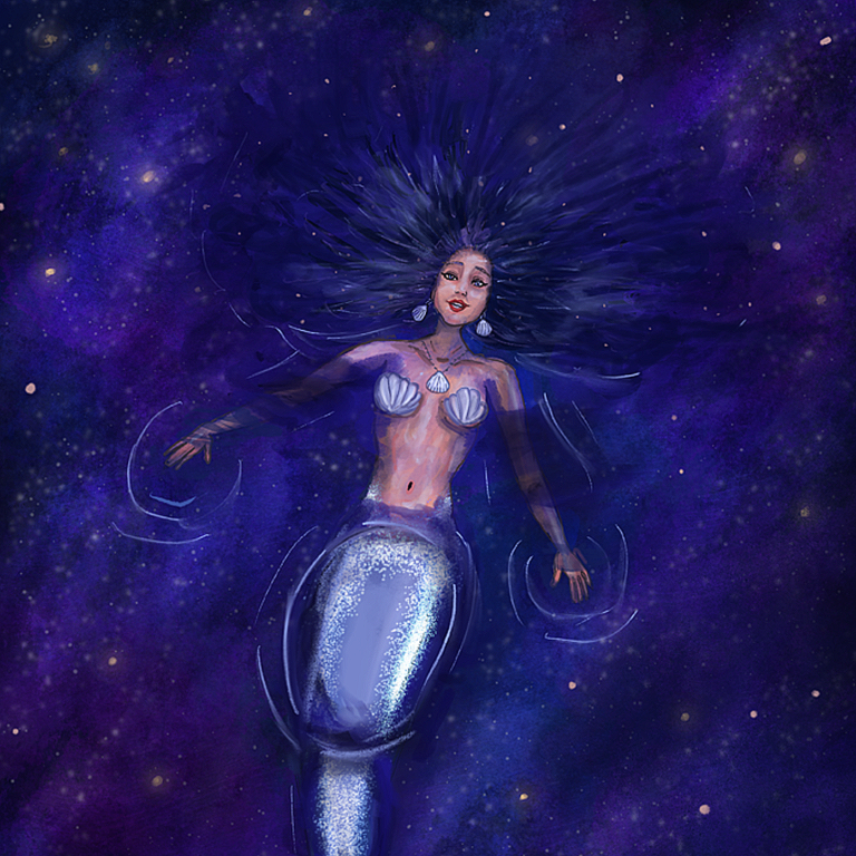 Star Gazing Mermaid